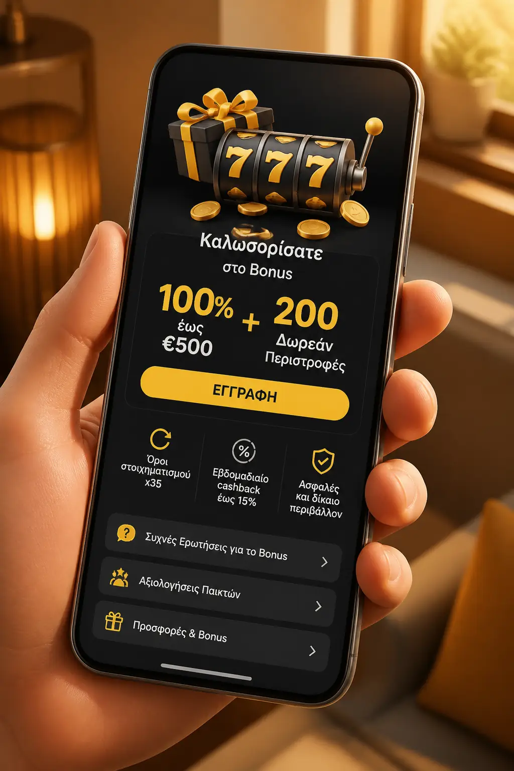 Boomerang Casino Bonus: 100% έως €500 + 200 Δωρεάν Περιστροφές visual guide for Boomerang Casino